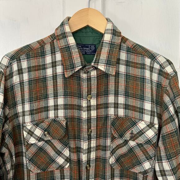 The Men's Shop Vintage Shirt JCPenny's Wool Blend Large Tall Plaid Made in Korea - Picture 4 of 6